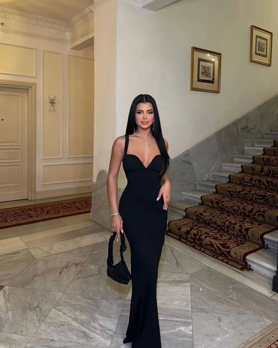 Rochie lunga Nicolle Negru 
