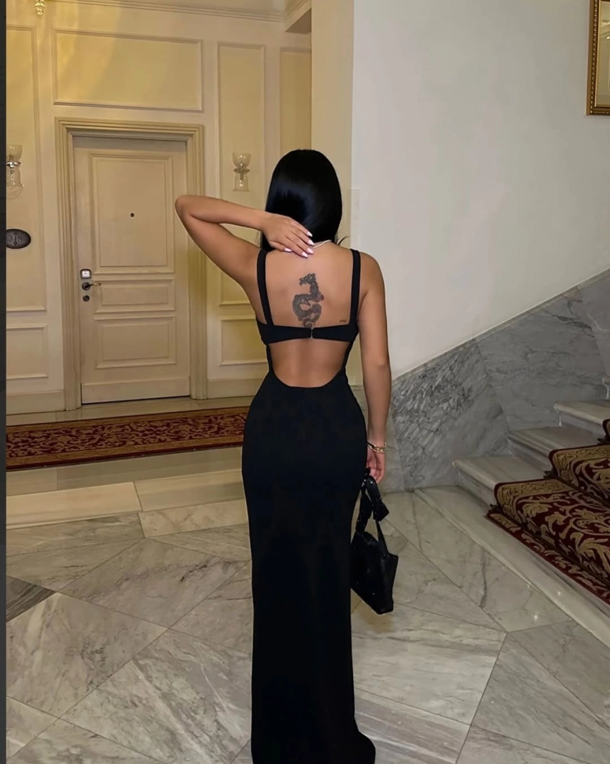 Rochie lunga Nicolle Negru 