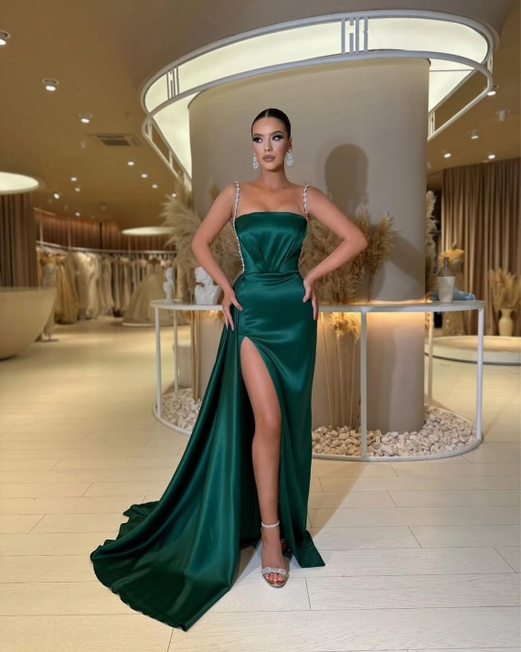 Rochie lunga Viviana bretele pietre semipretioase