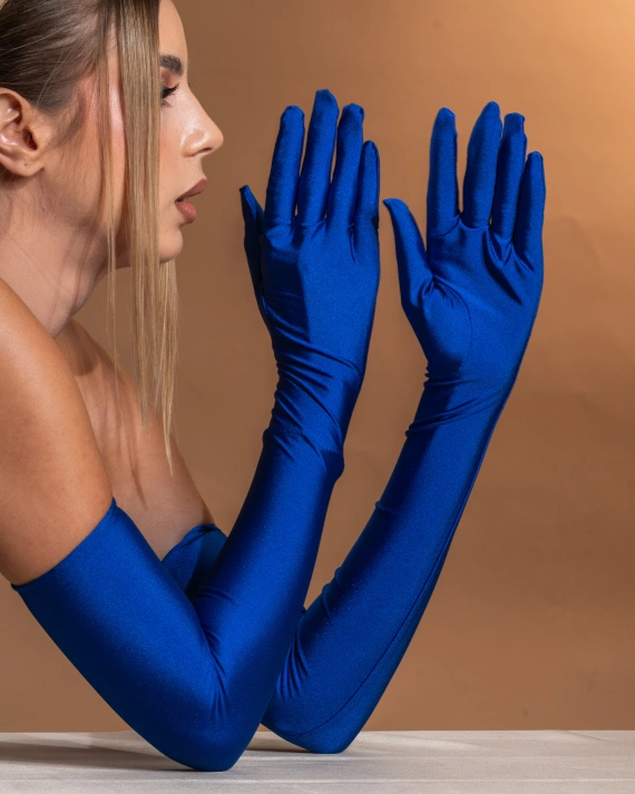 Manusi Lycra Satinata Albastru Royal