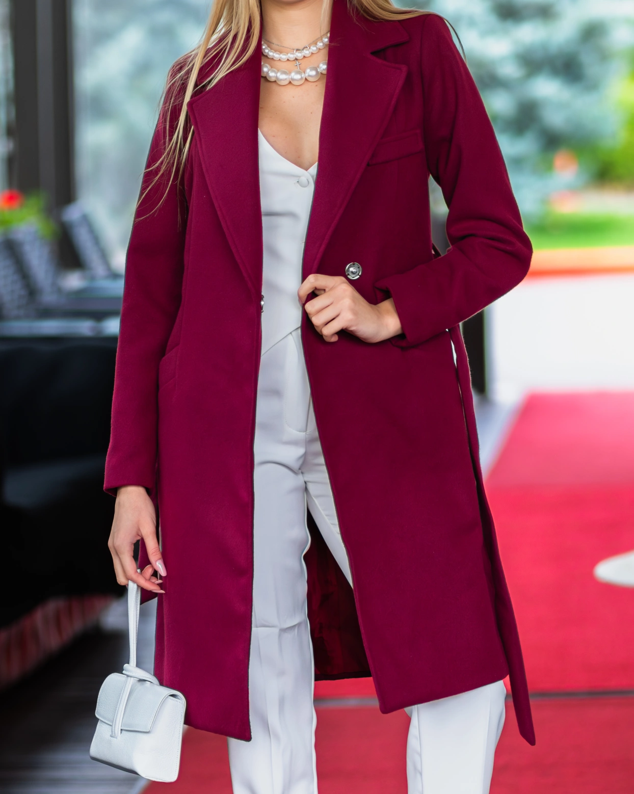 Palton Lady Grena captusit pe interior inchidere prin capse ascunse