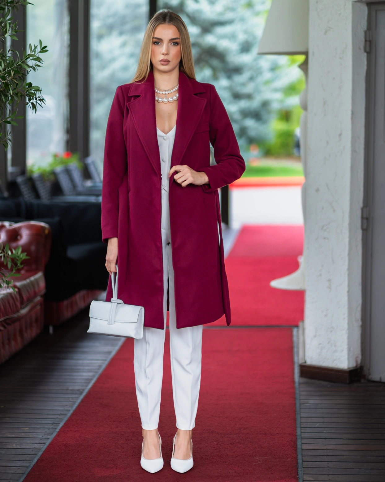 Palton Lady Grena captusit pe interior inchidere prin capse ascunse