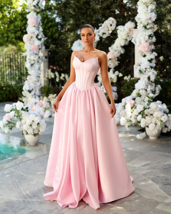 Rochie lunga Rebecca cu bust structurat