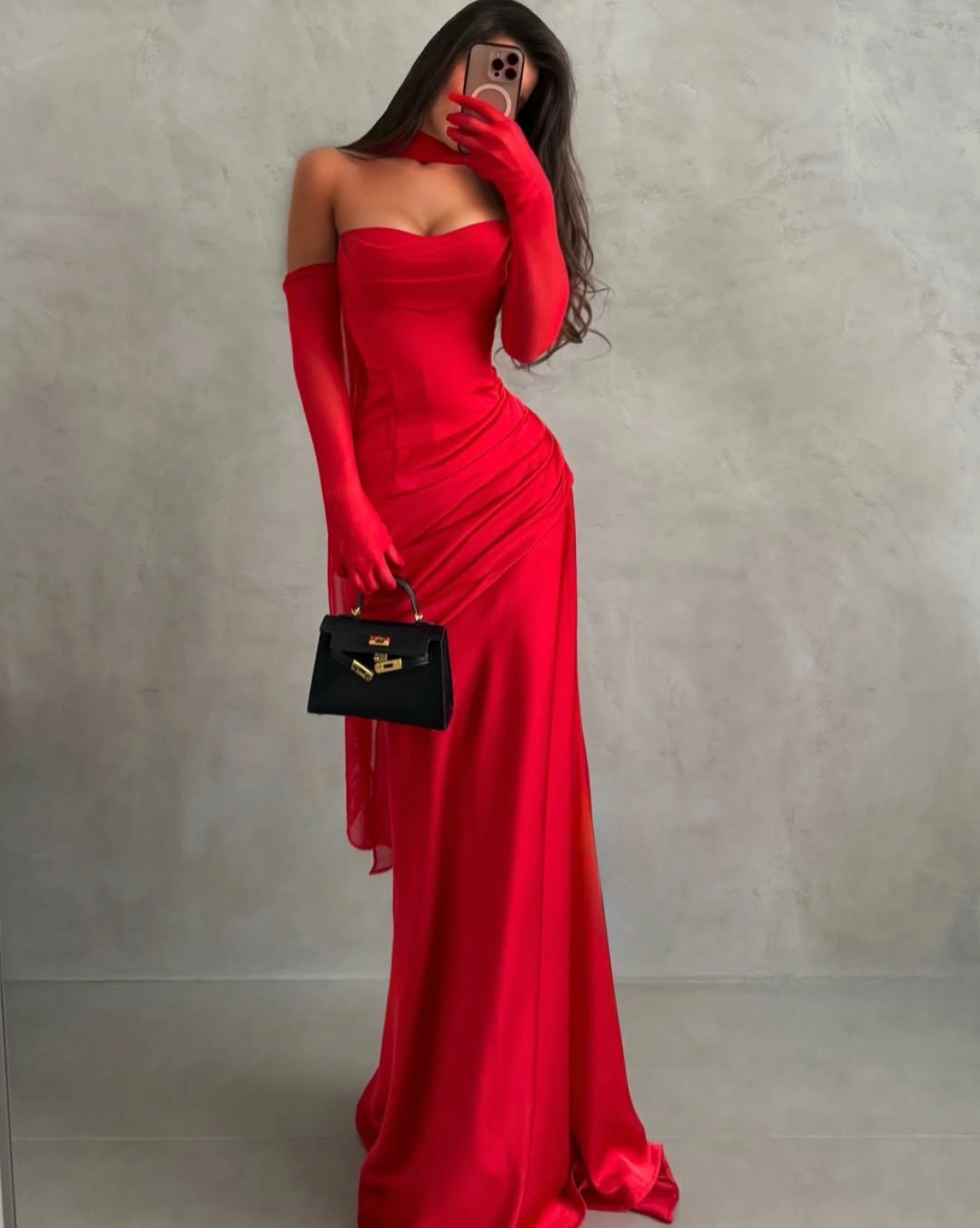 Rochia Timeea Rosu tafta elastica