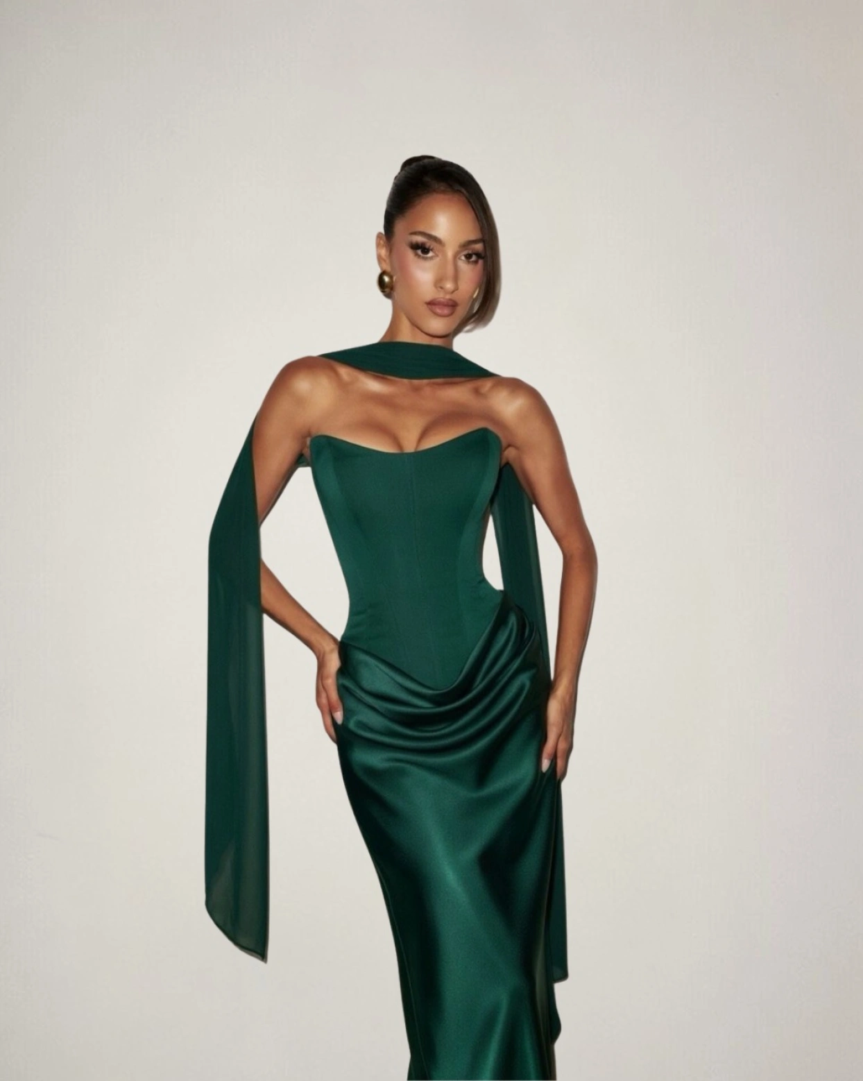 Rochia Alessia Verde corset 