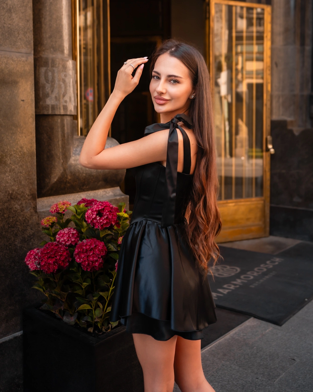 Rochie mini Renee Negru (fusta pantalon) Rochie mini Renee Negru (fusta pantalon)