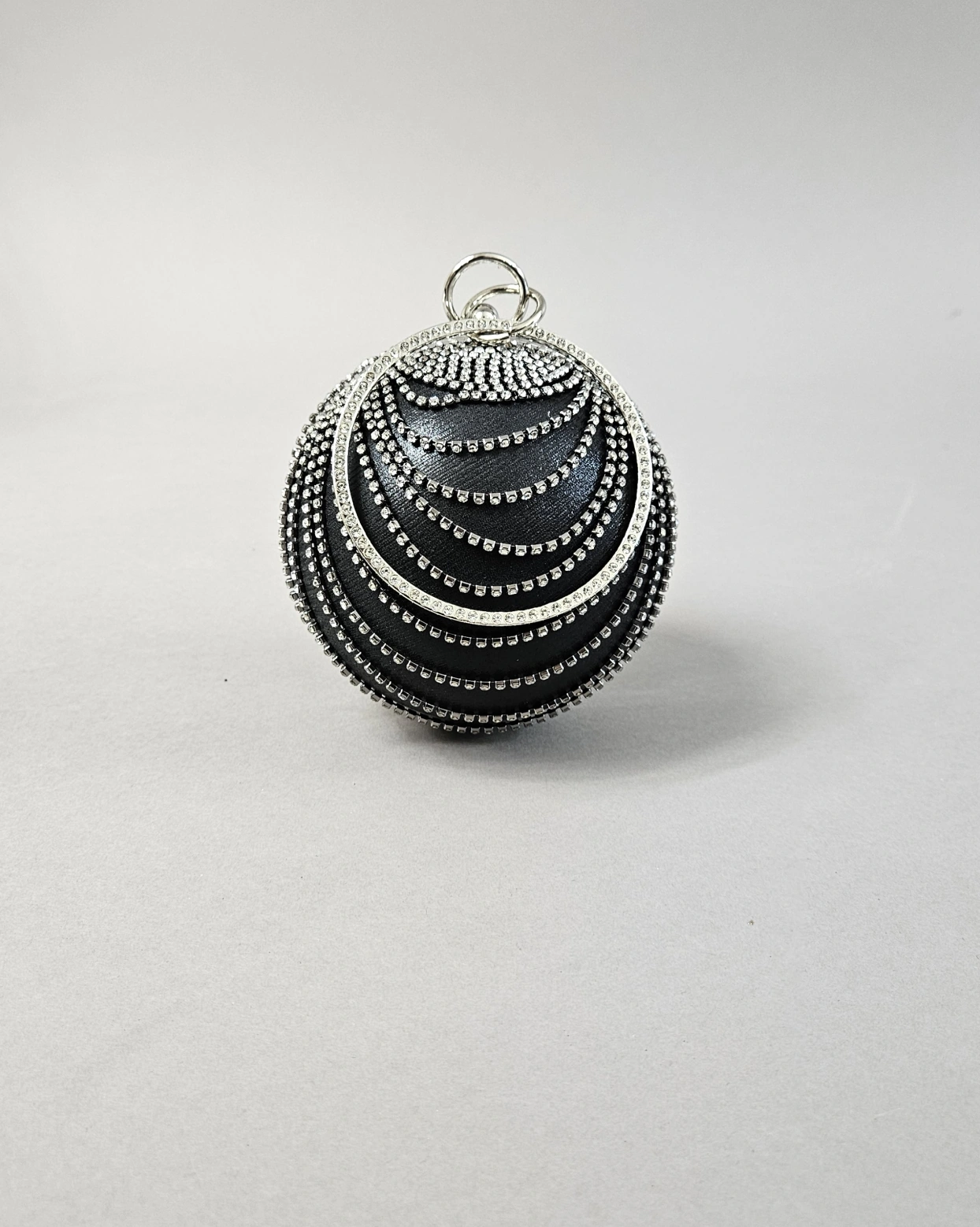 Clutch rotund Negru