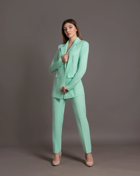 Costum Amira Mint 2 piese sacou si pantaloni