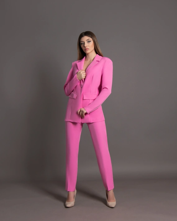 Costum Amira Roz 2 piese sacou si pantaloni