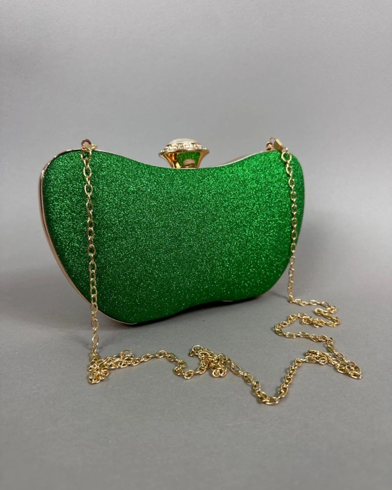 Clutch sclipici verde