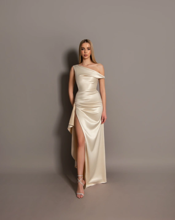 Rochie lunga Carolina Nude OUTLET