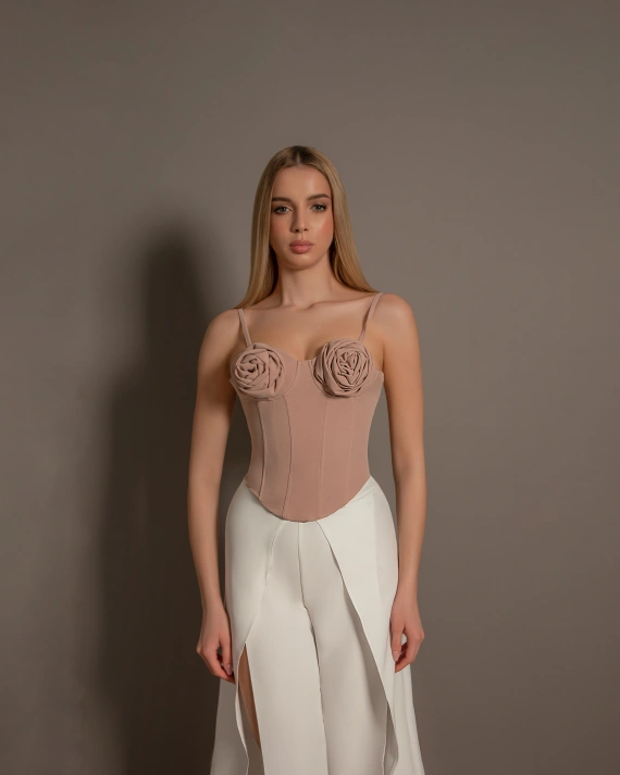 Rosa Corset Top Crem