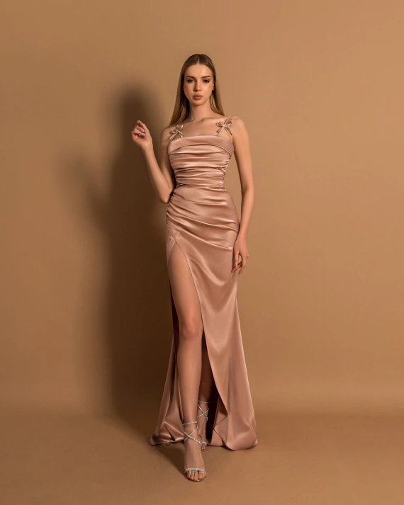 Rochie maxi Kira bretele Mousse