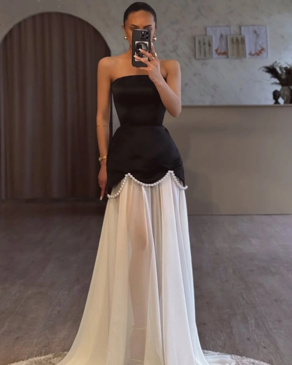 Rochie maxi Tulum top corset cu fusta Alba OUTLET