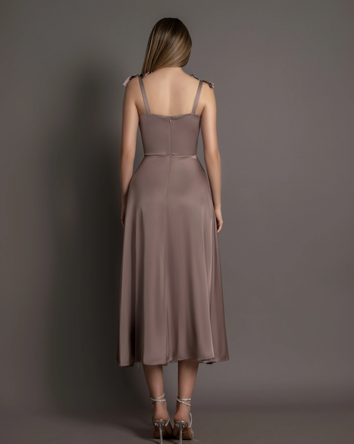 Rochie midi Anais Bej bretele 